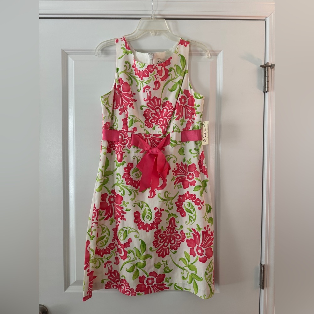 NWT- Floral Pink and Green Dress
